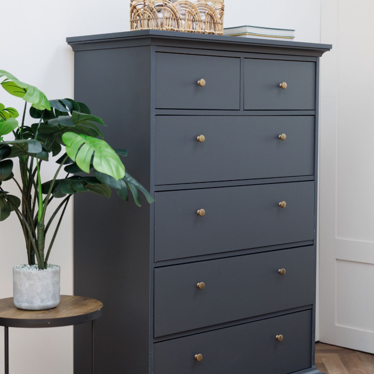 Monacco 6 Drawer Chest Grey