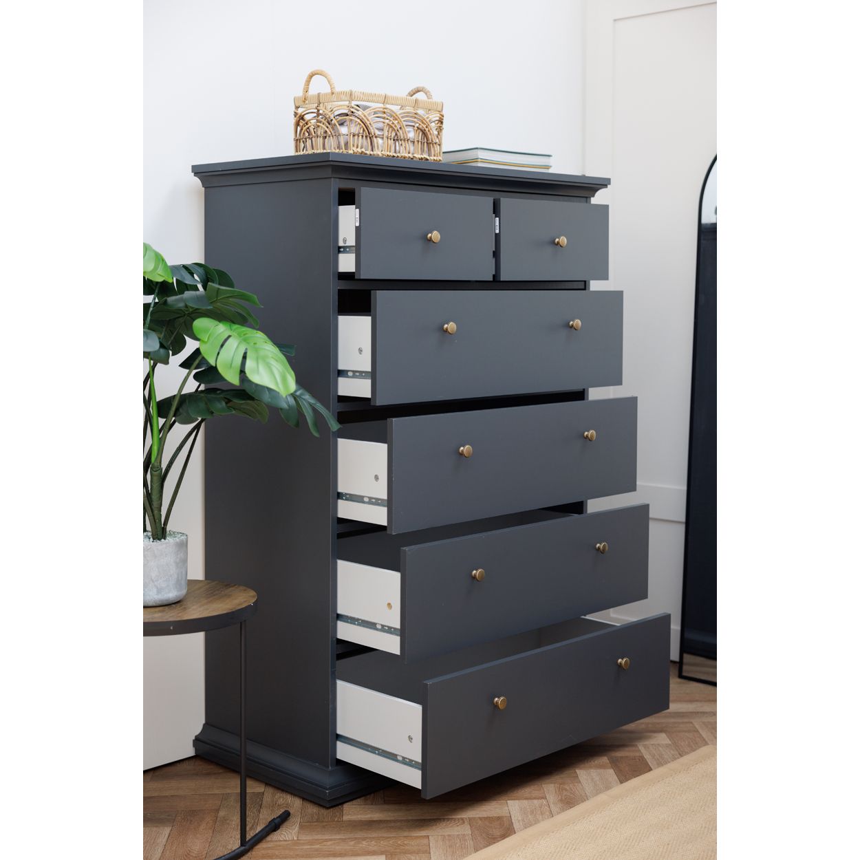 Monacco 6 Drawer Chest Grey
