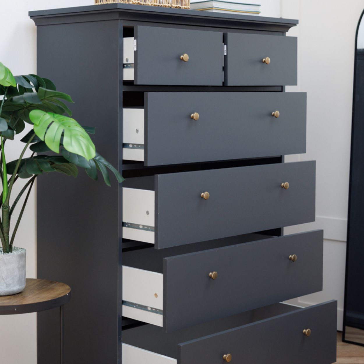 Monacco 6 Drawer Chest Grey