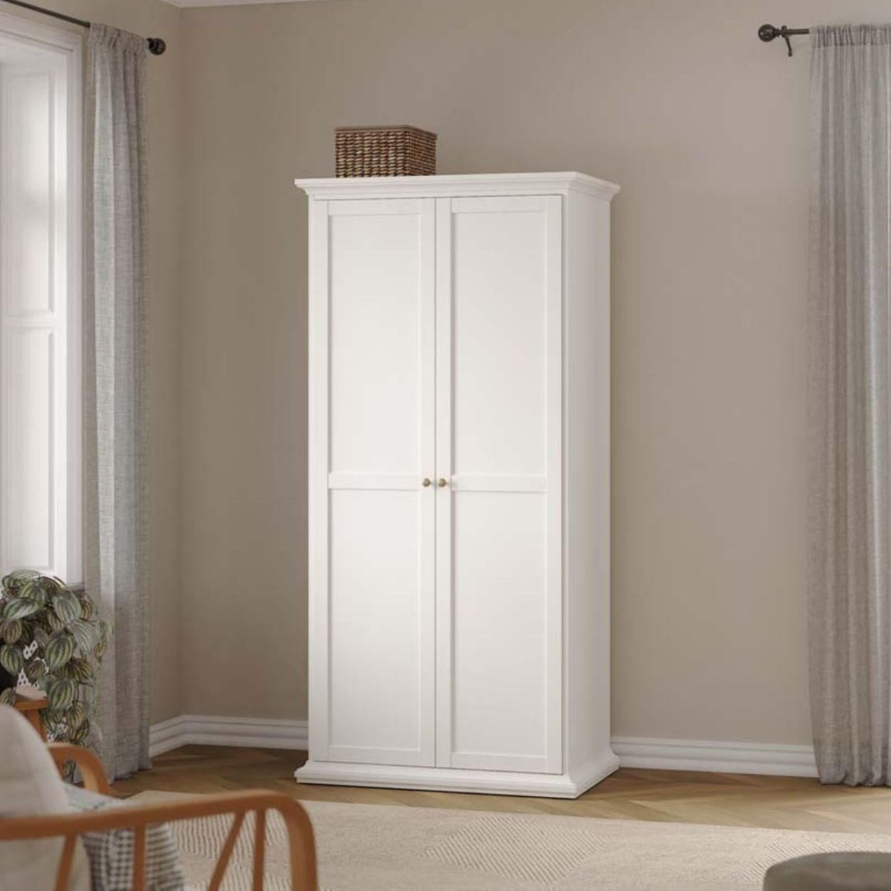 Monacco 2 Door Wardrobe White