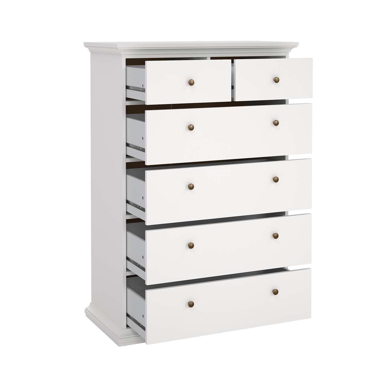 Monaco 6 Drawer Chest White