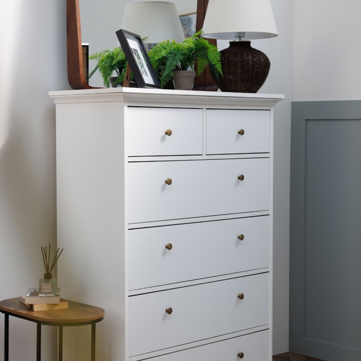 Monacco 6 Drawer Chest White