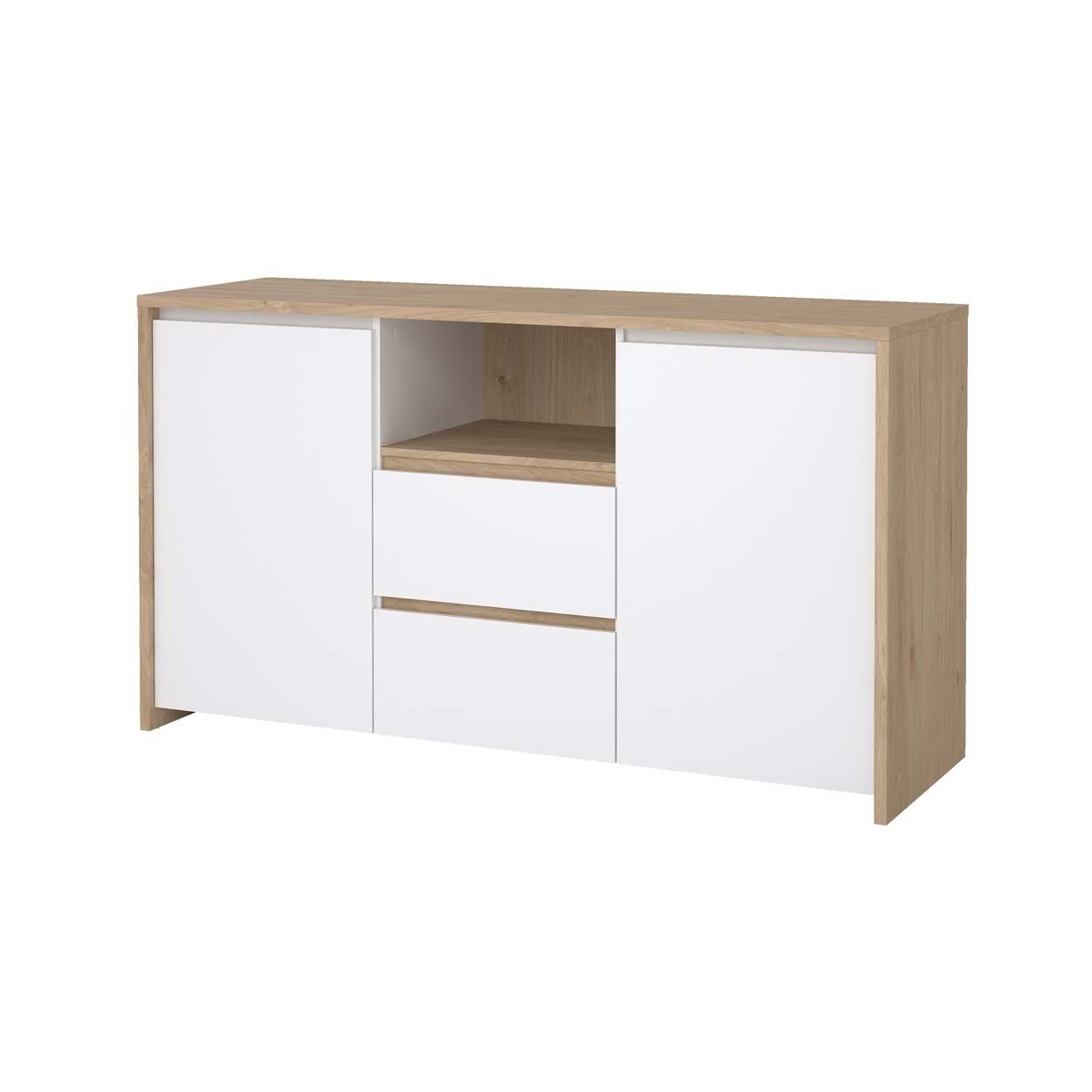 White High Gloss Oak Living Unit