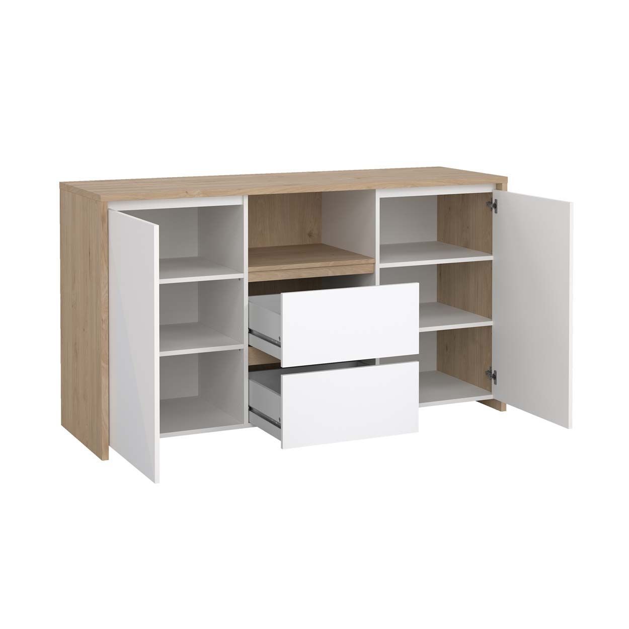 White High Gloss Oak Living Unit