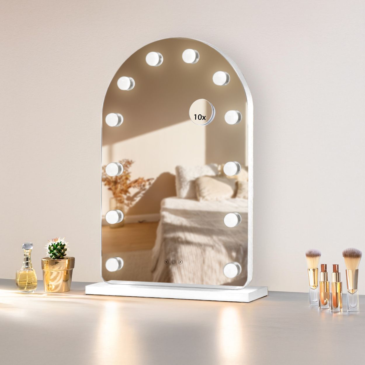 Hollywood Dressing Table Mirror White 40 X 60Cm