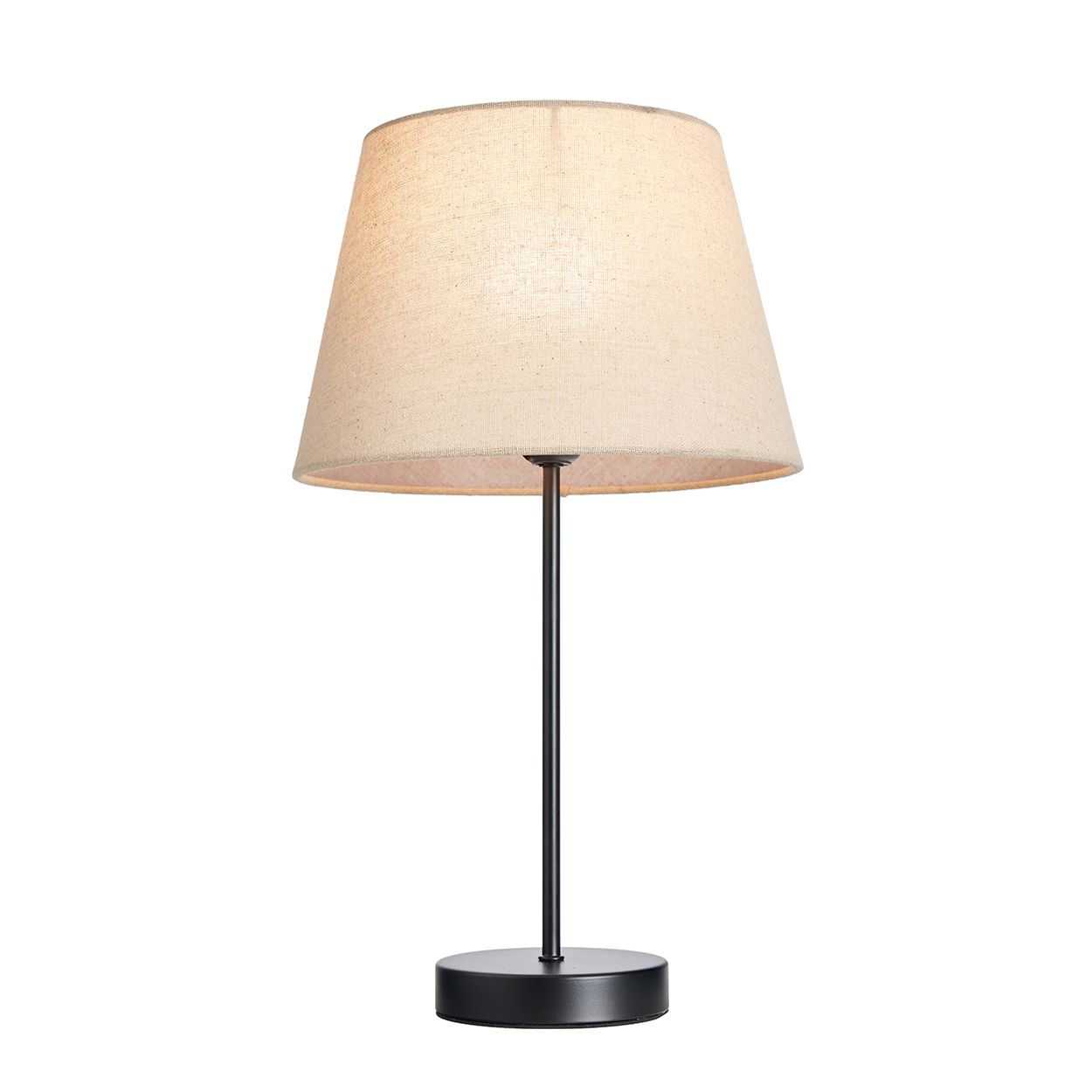 Haydon Table & Floor Lamp Set - Black/Ivory