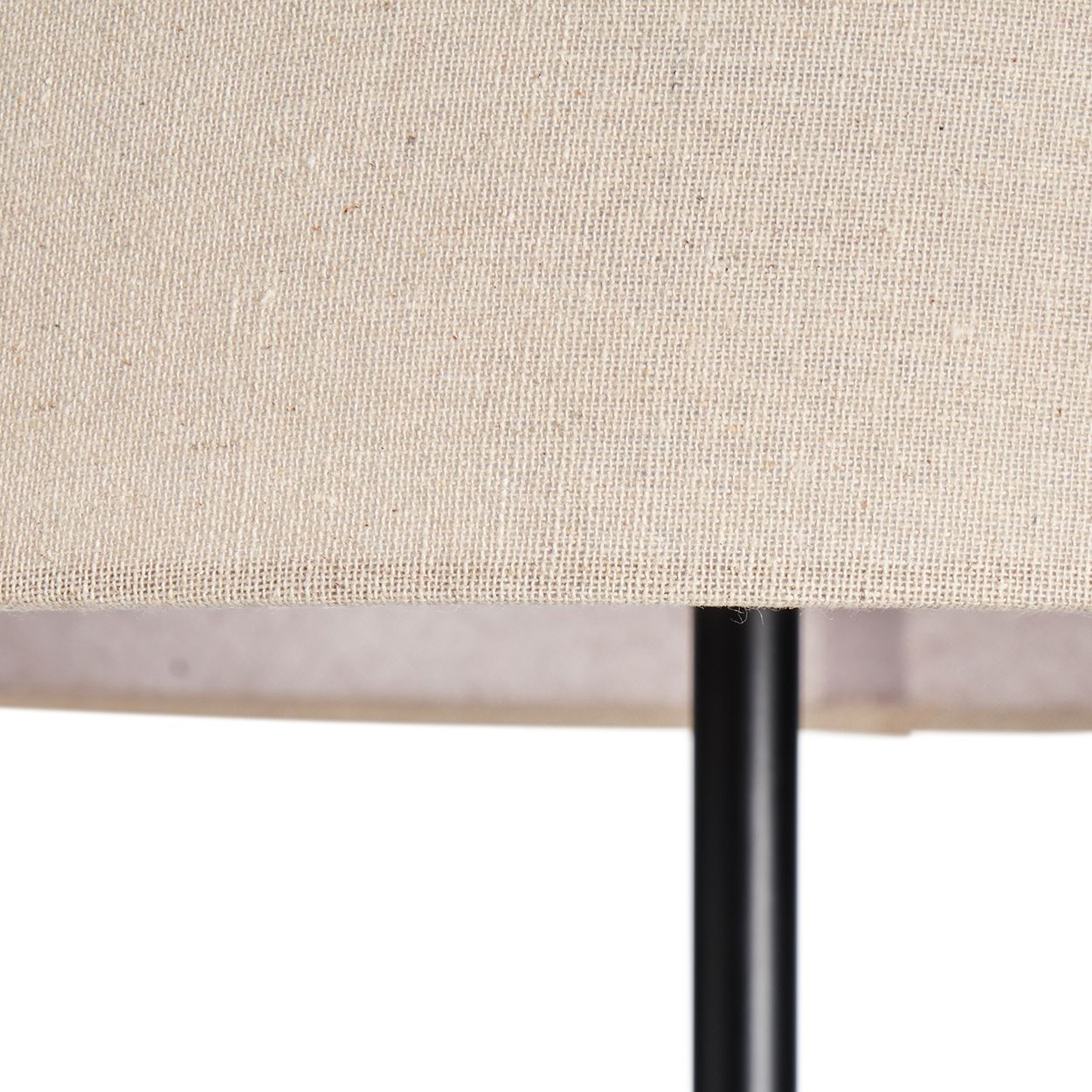 Haydon Table & Floor Lamp Set - Black/Ivory