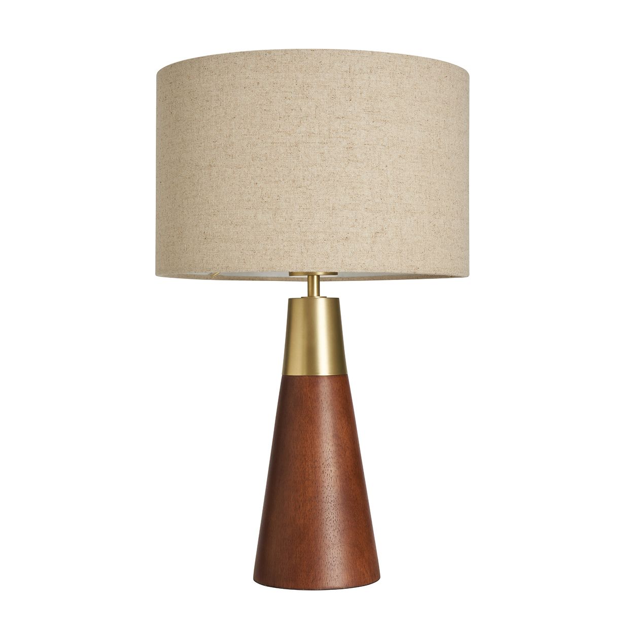 Warden Wood & Brass Table Lamp