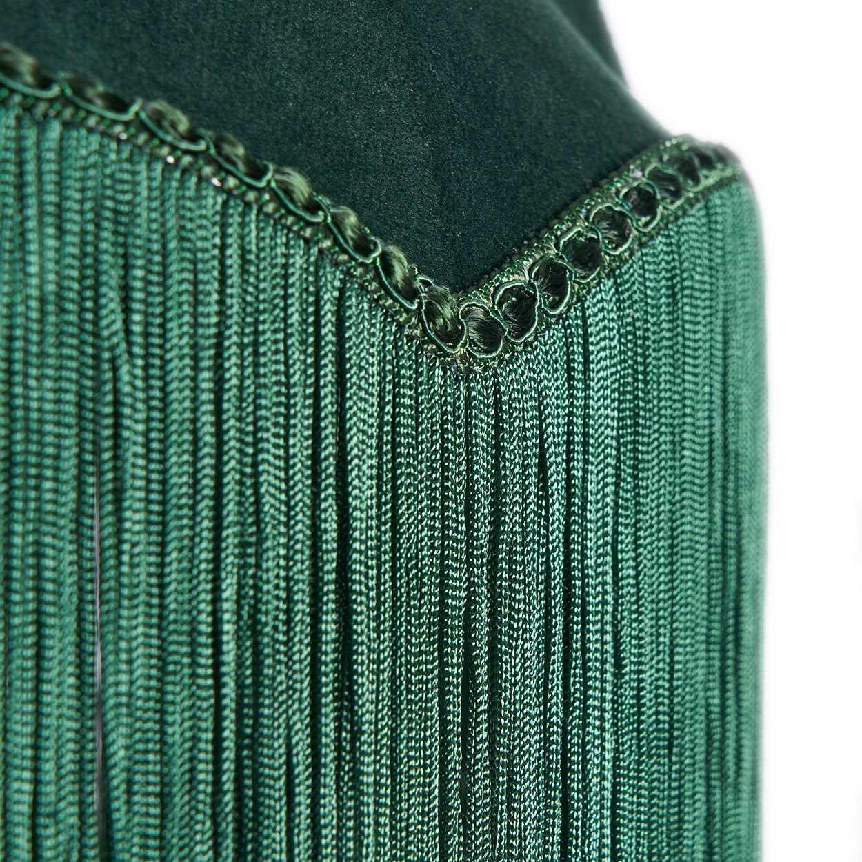 Doxford Fran Fringed Shade Green
