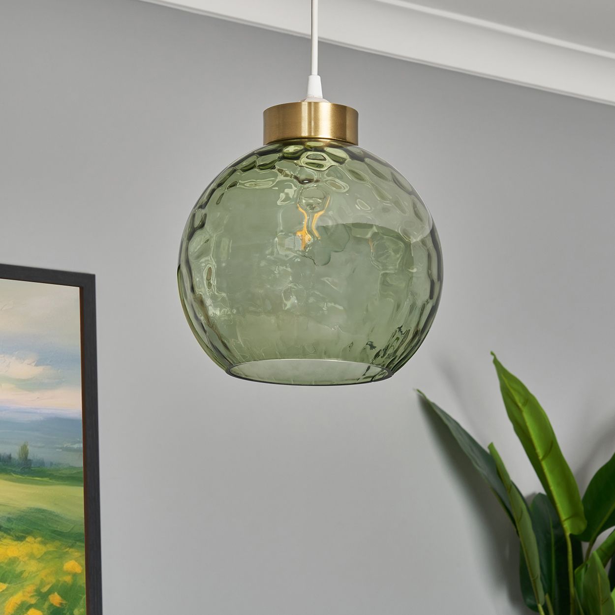 Dimpled Glass Easy Fit Green