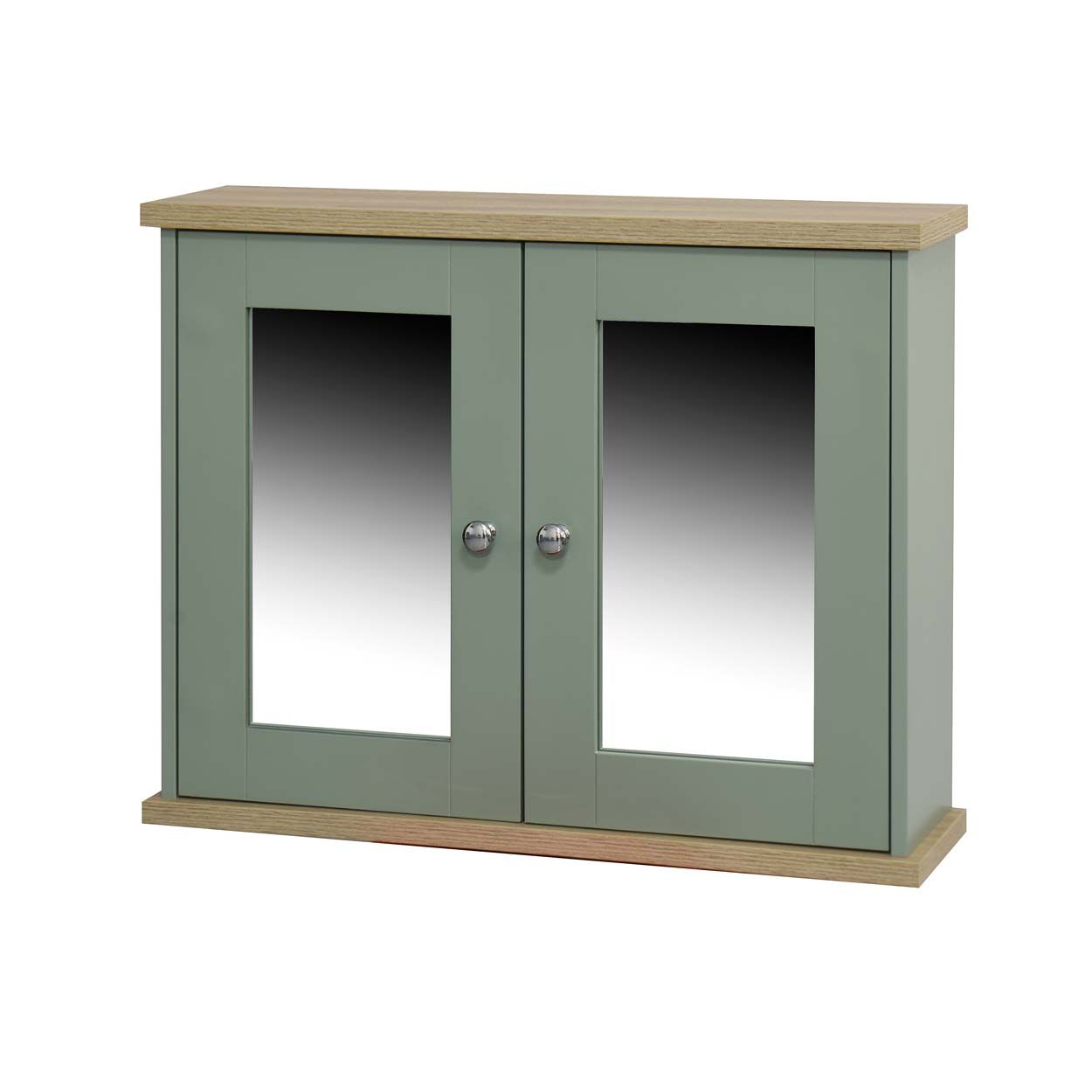 Bray Two Tone Double Door Mirror Cabinet