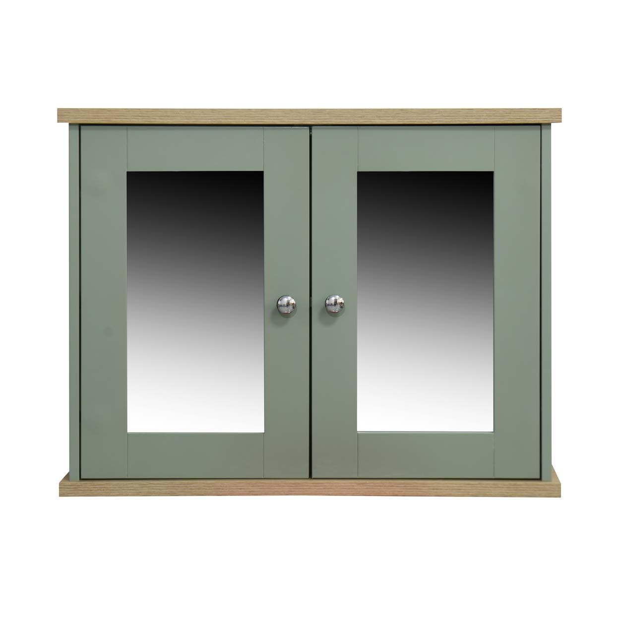 Bray Two Tone Double Door Mirror Cabinet