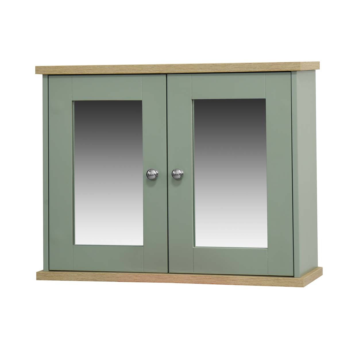 Bray Two Tone Double Door Mirror Cabinet