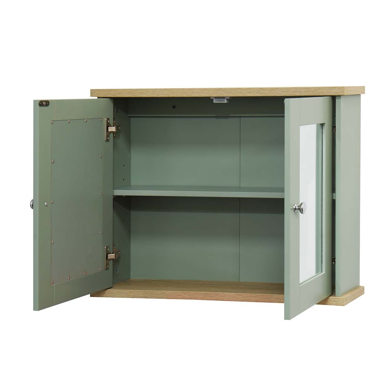 Bray Two Tone Double Door Mirror Cabinet