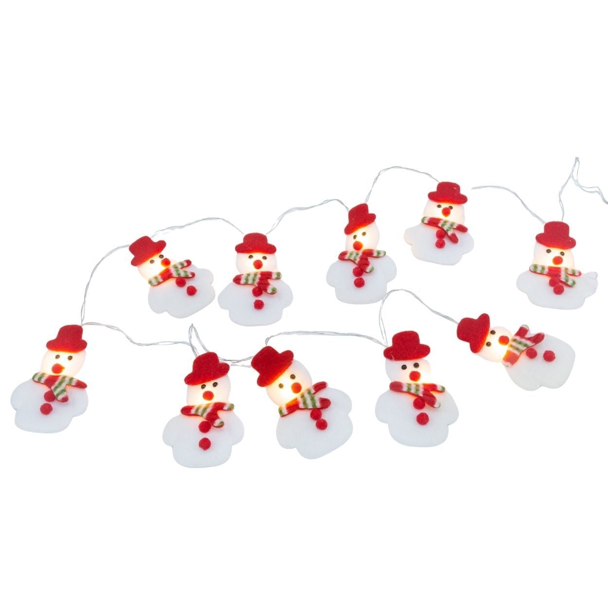 10Led Fabric Snowman String Lights