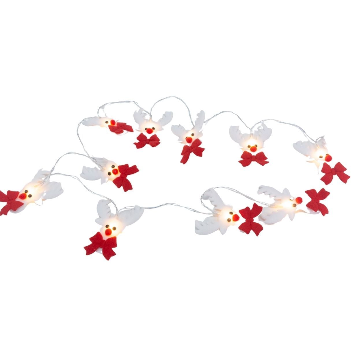 10Led Fabric Deer Head String Lights