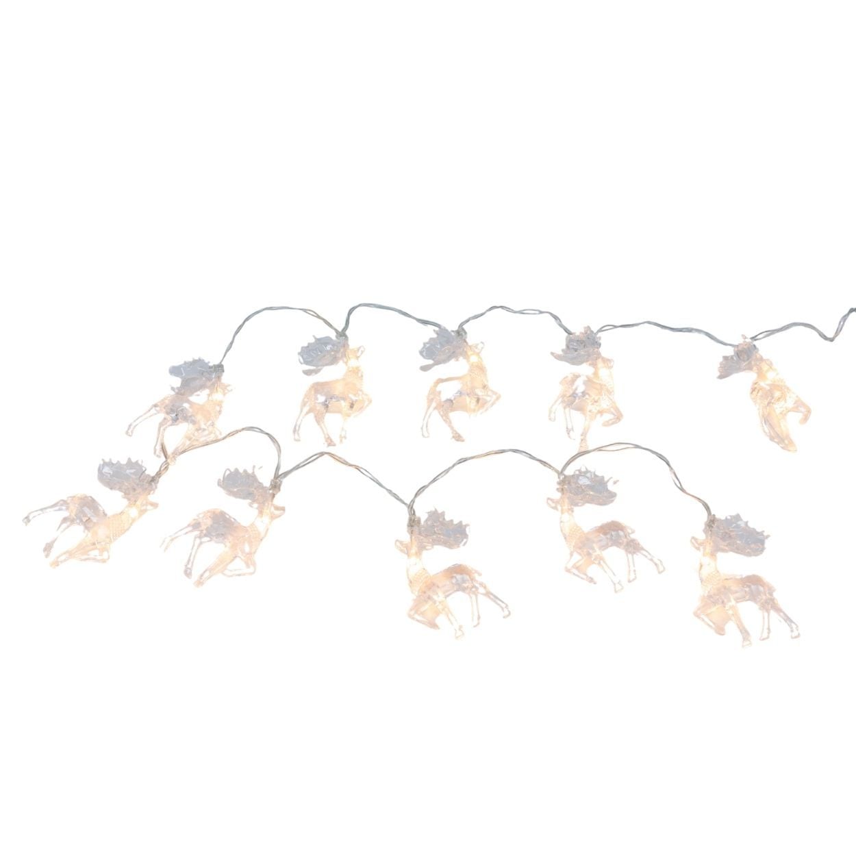 10Led Acrylick Reindeer Lights Warm White