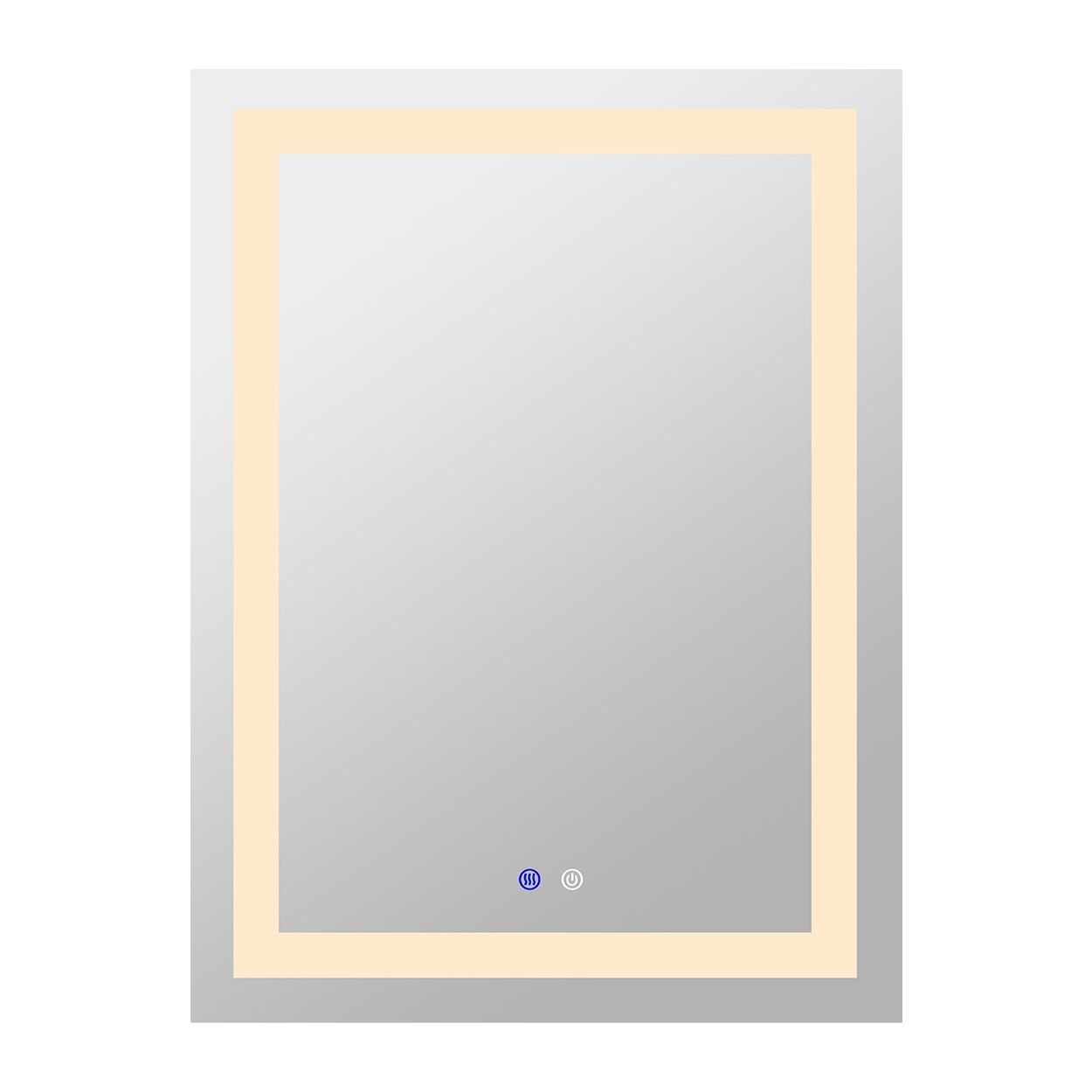 Rectangular shape LED frontlit mirror 60x80cm