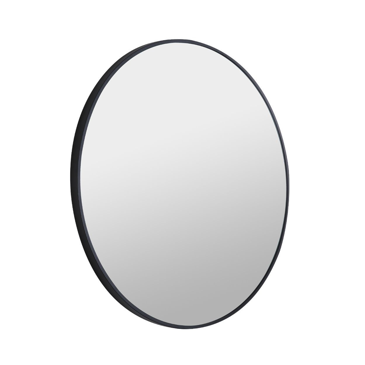 Round black frame mirror 70cm