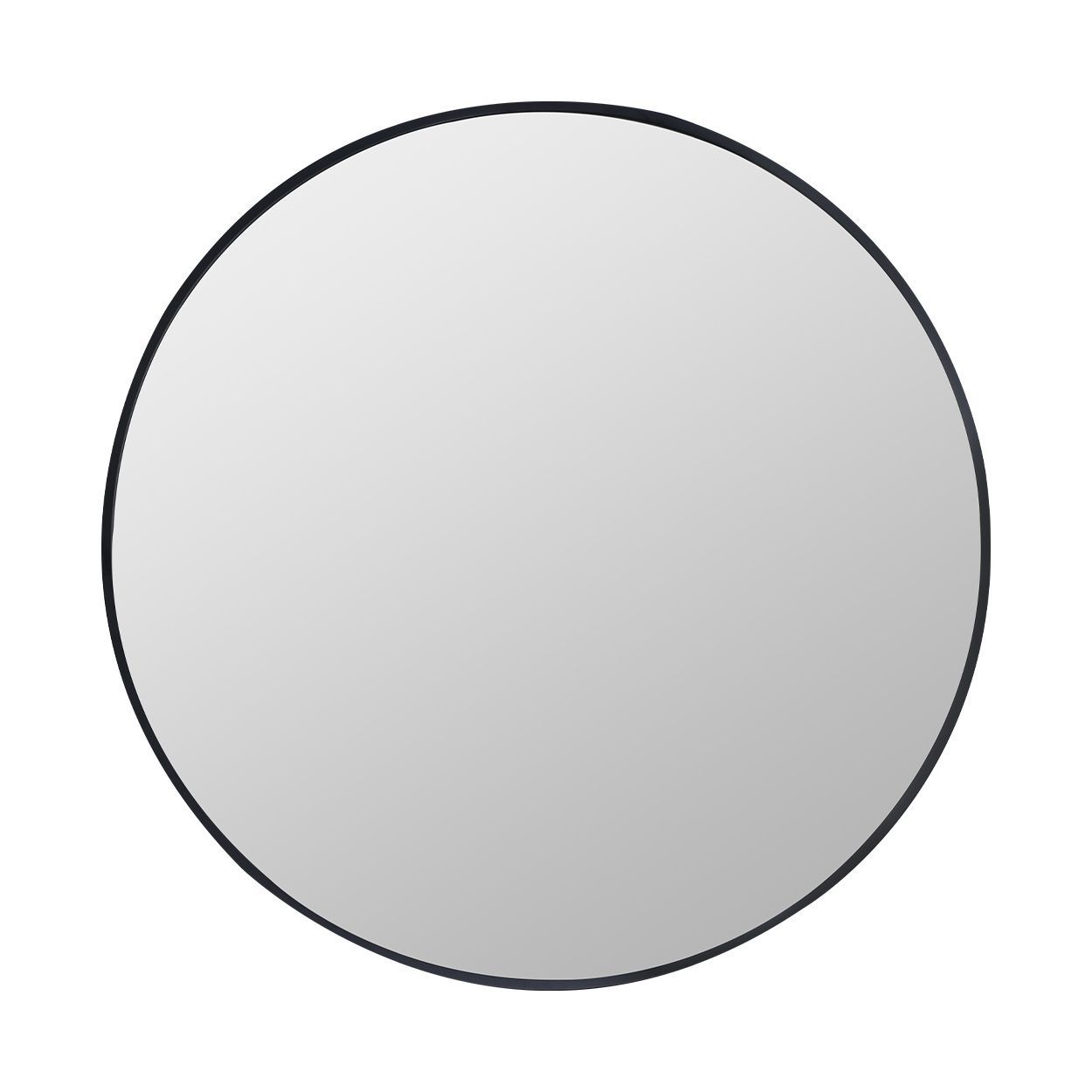 Round black frame mirror 70cm