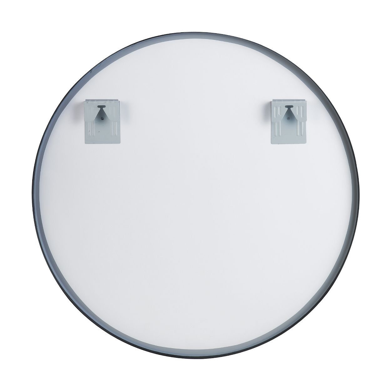 Round black frame mirror 70cm