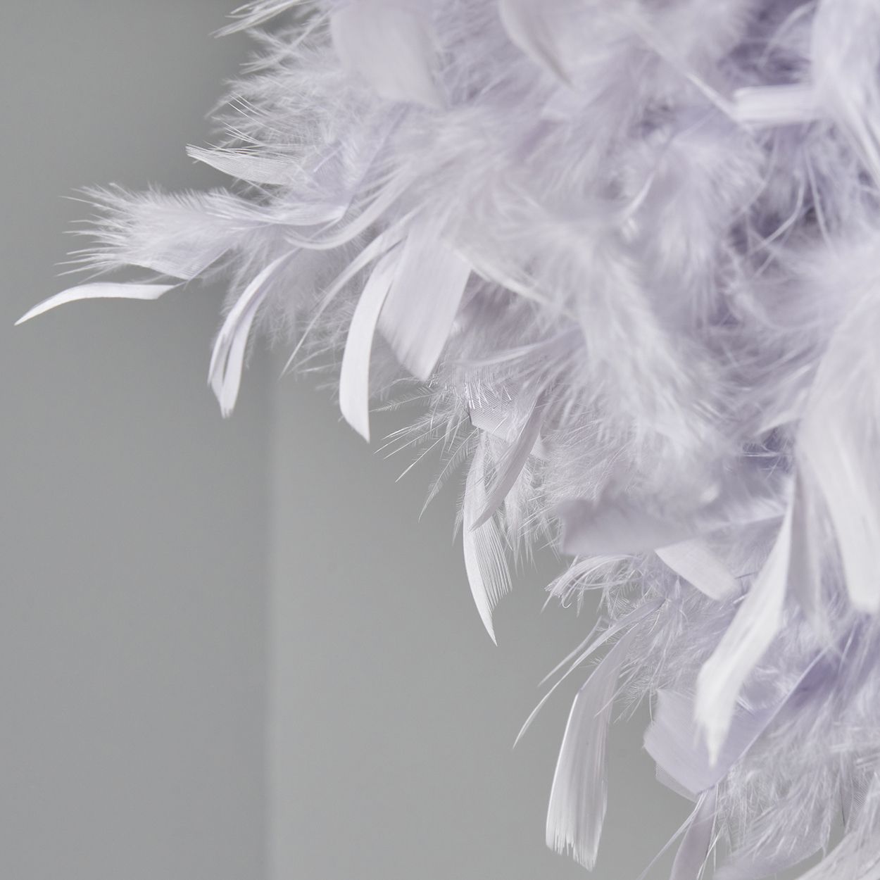 Feather Ball Pendant Grey