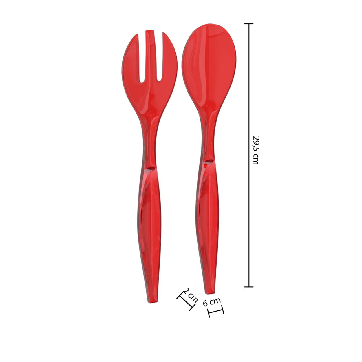 Picnic Serving Spoons Pink 2PC