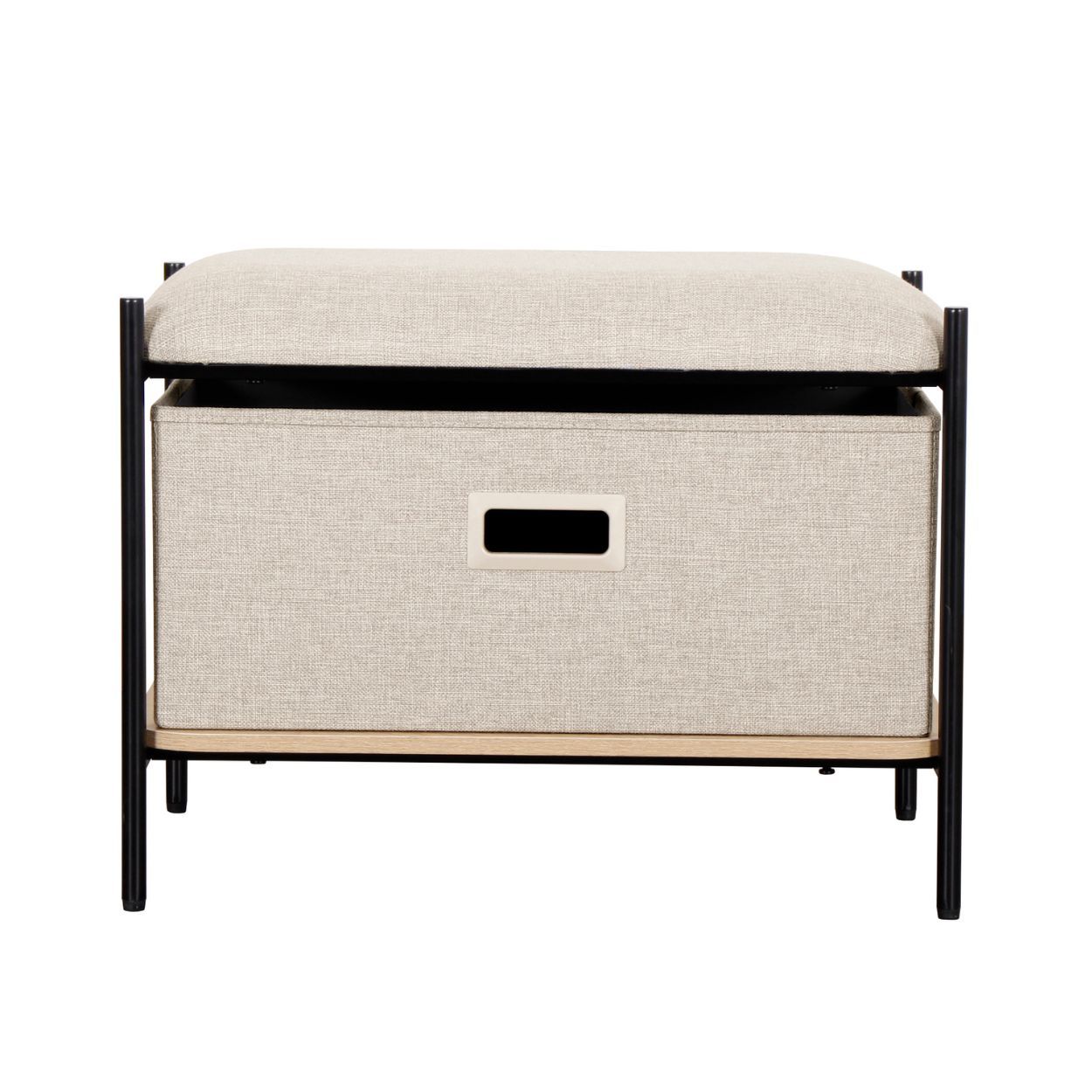 Alba Rectangular Ottoman Beige