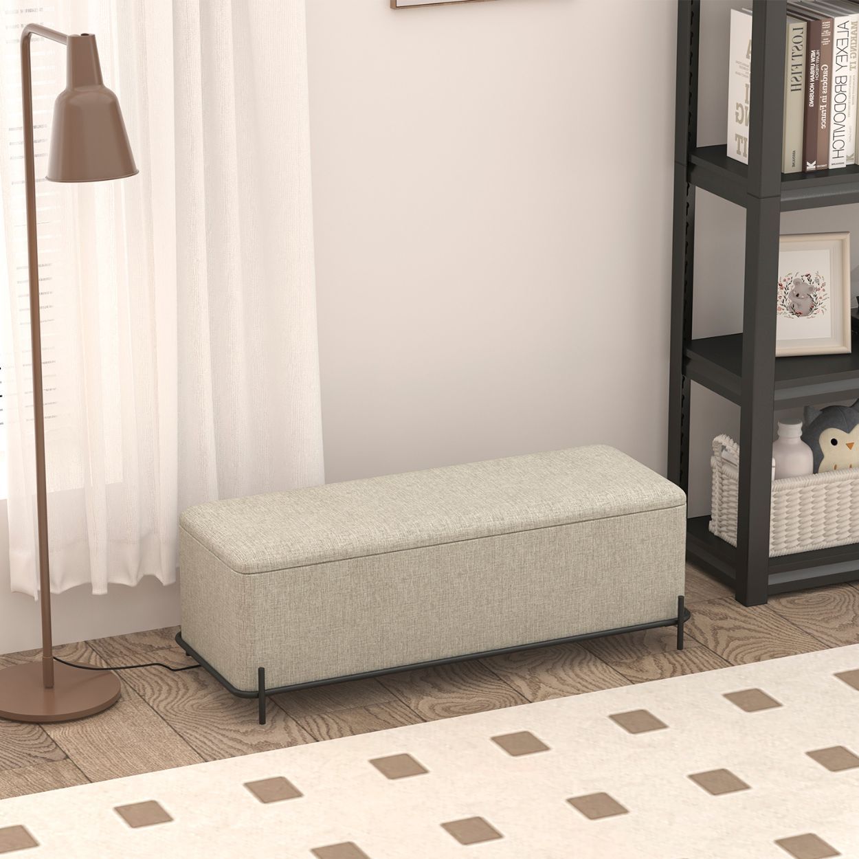 Alba Large Ottoman Beige