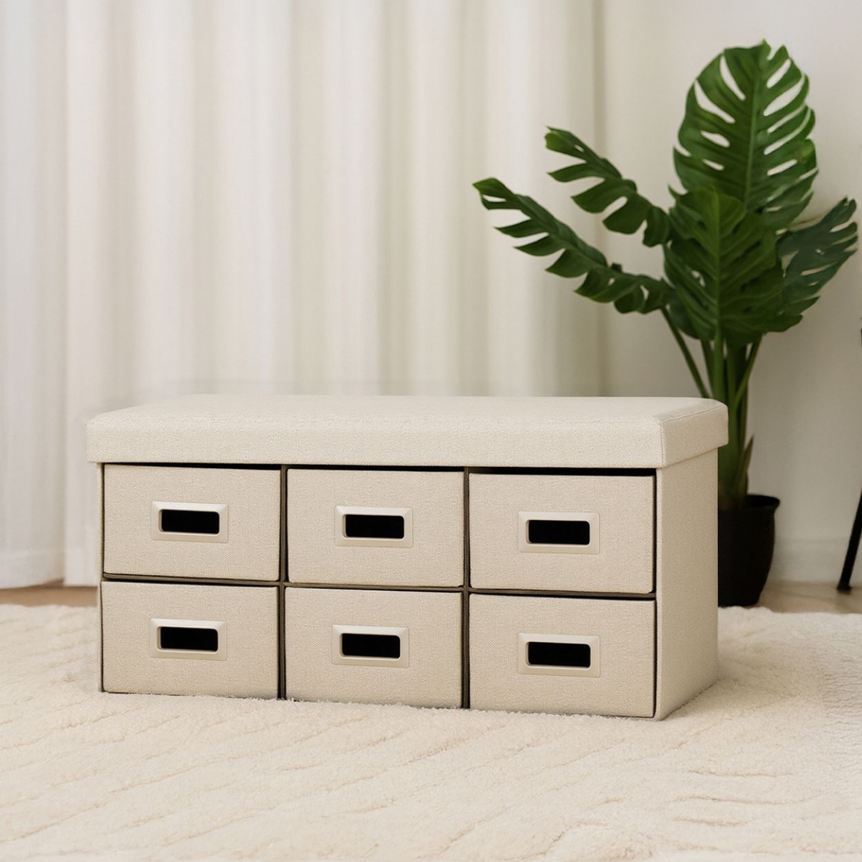 Alba 6 Drawer Box Beige