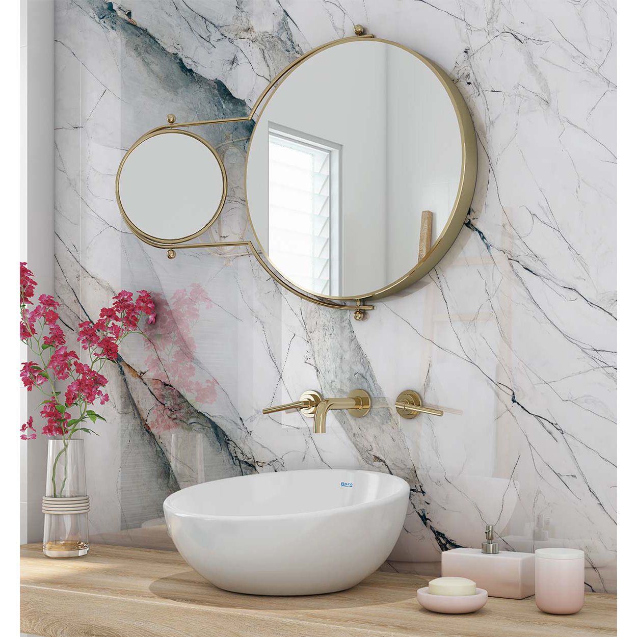 Splashbax Shower Wall Panel Lamura Veined Marble 122X244Cm