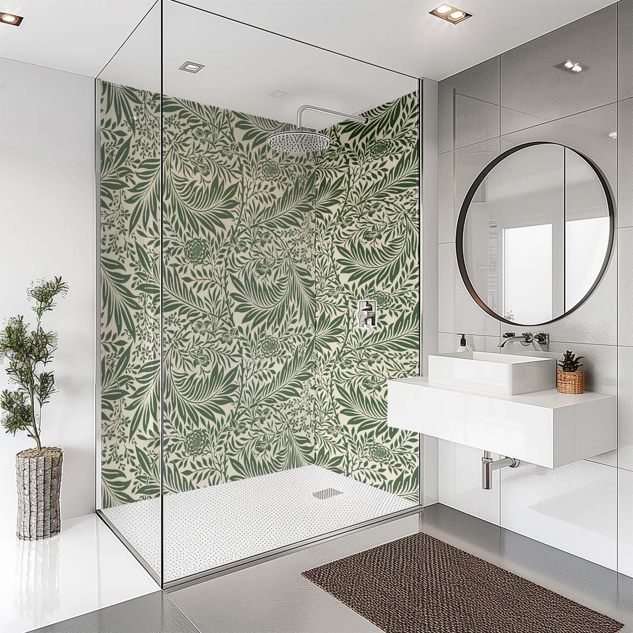 Splashbax Shower Panel Botanical Green 122X244Cm
