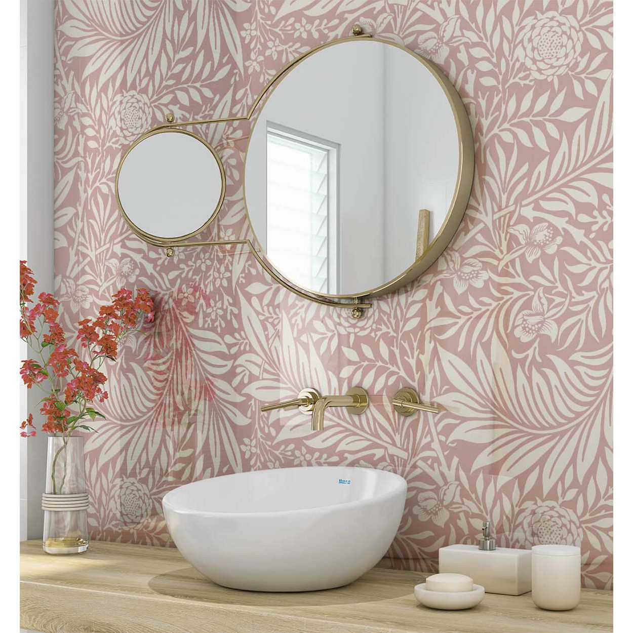 Splashbax Shower Panel Botanical Pink 122X244Cm