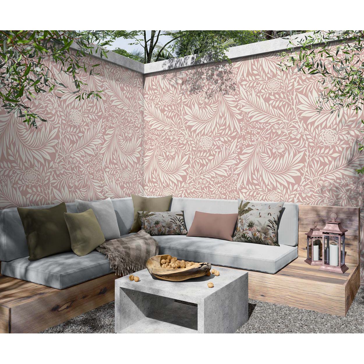 Splashbax Shower Panel Botanical Pink 122X244Cm