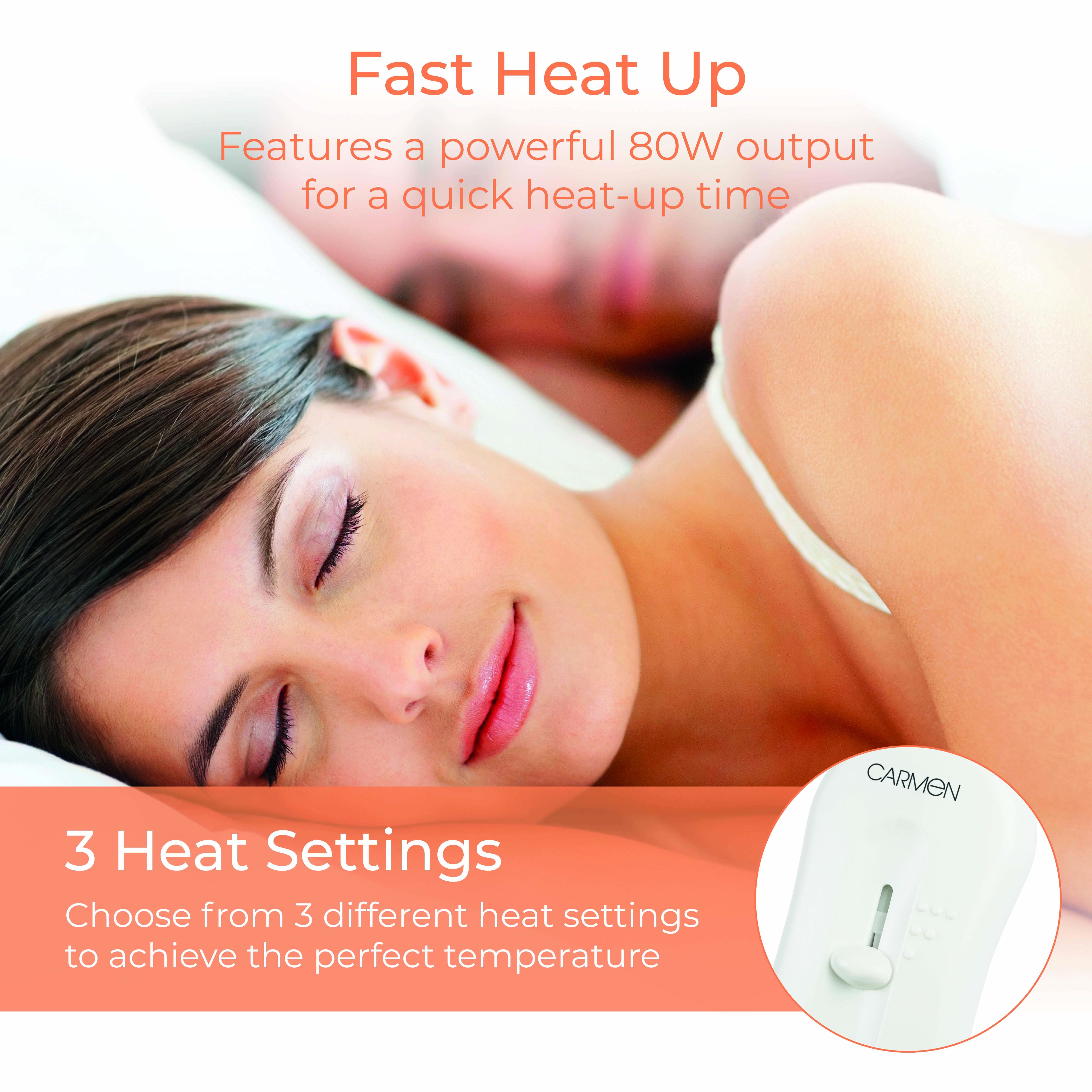 Full Size Kingsize Heated Under Blanket White