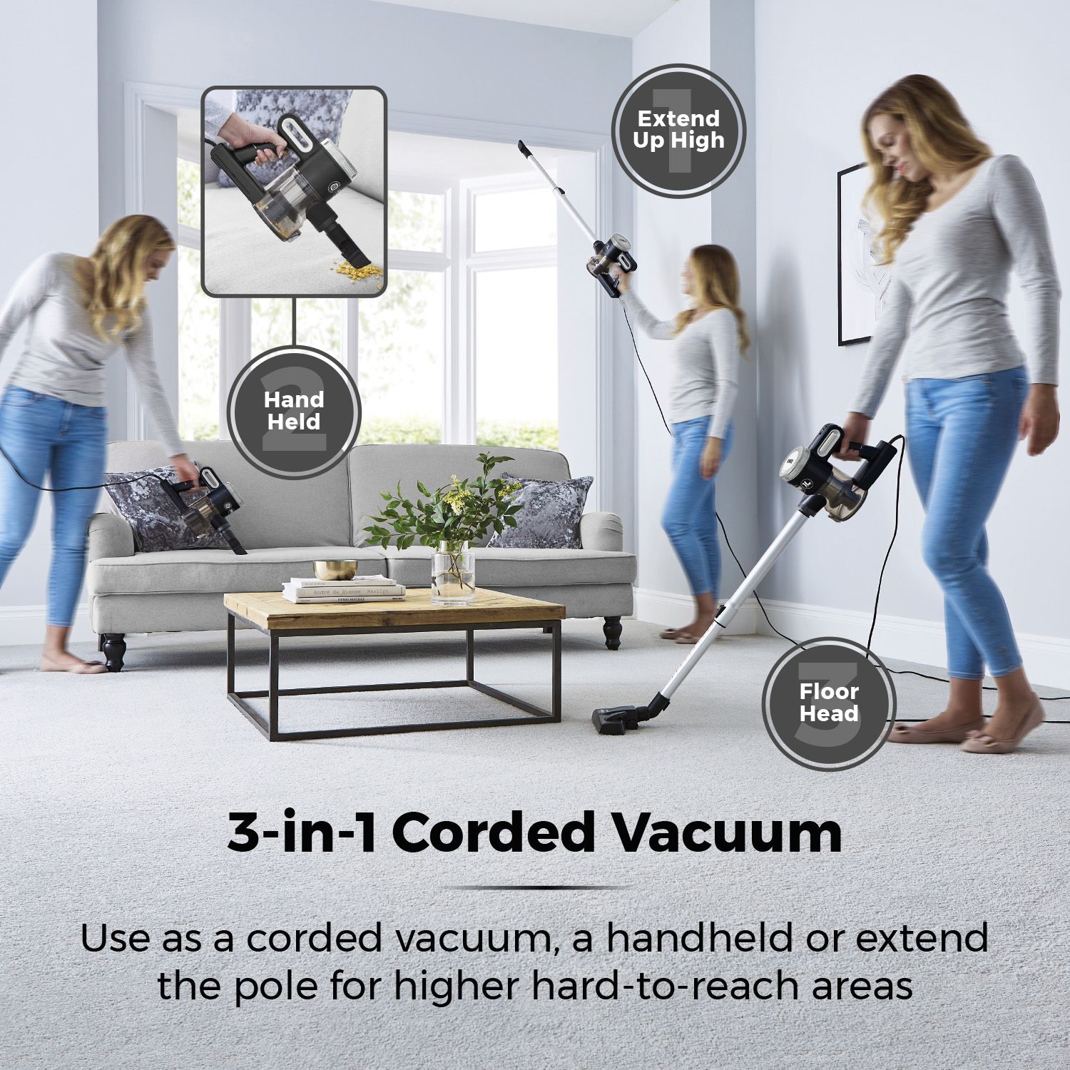 Plus Corded 3-In-1 Vac