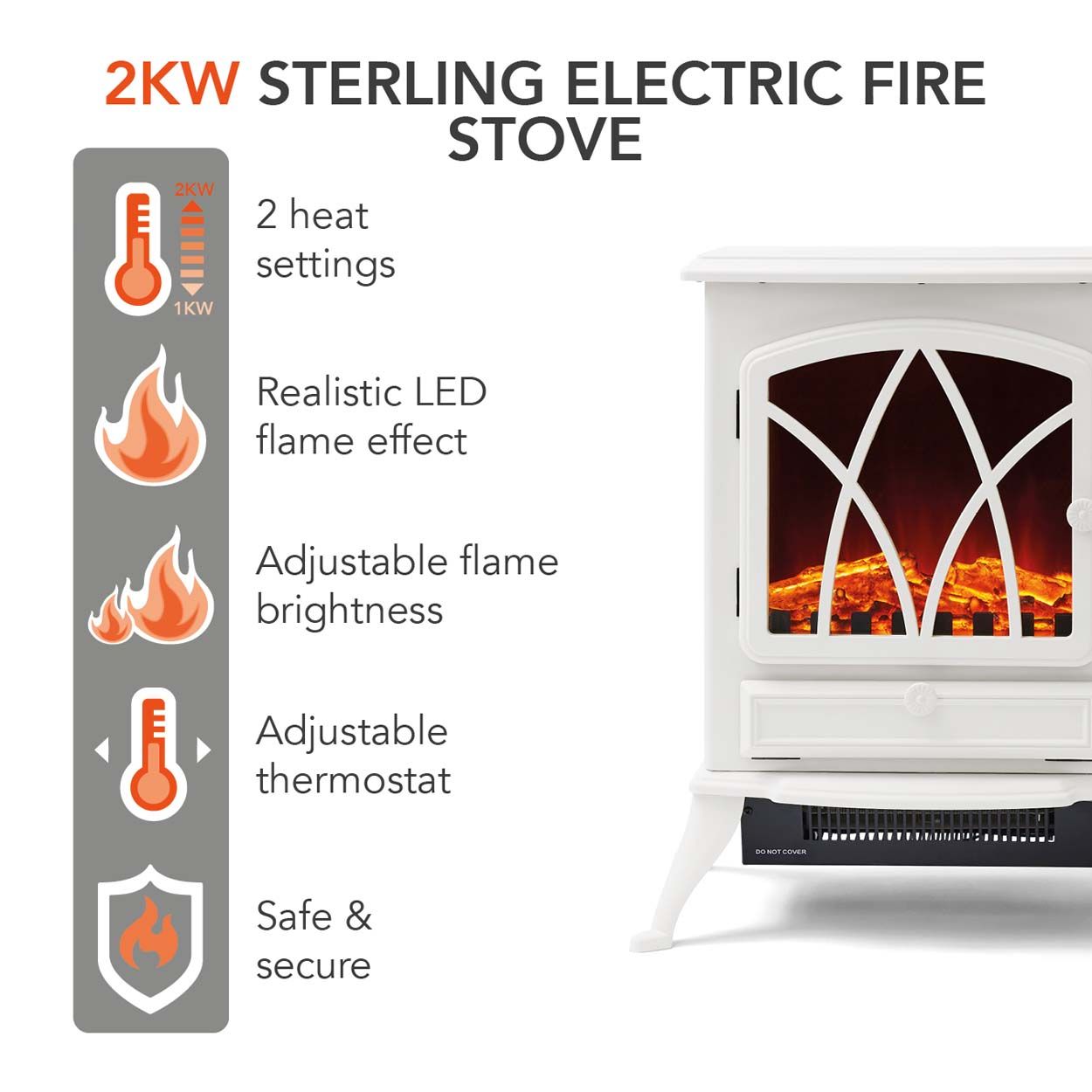 Sterling 2Kw Stove Fire