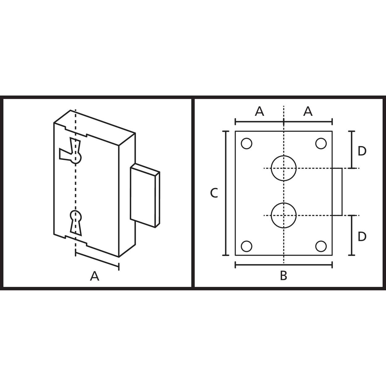 Suki Lock Furniture Screw On Nickle 20Mm