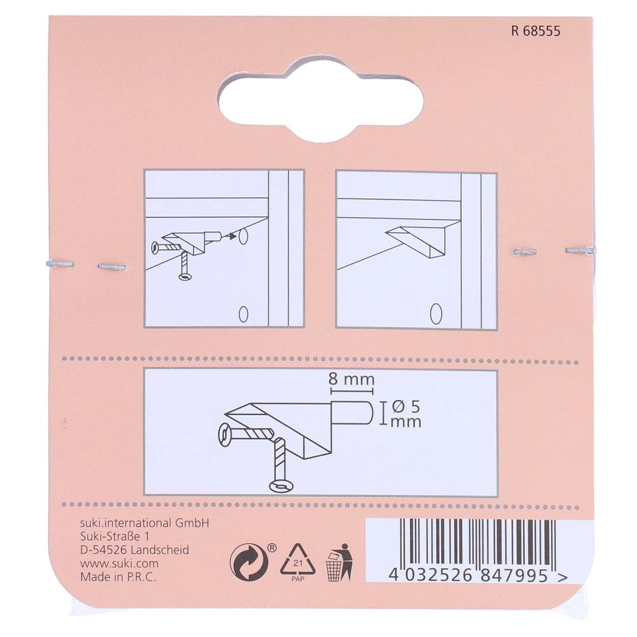 Suki Shelf Support Screw In 5Mm - 8Pk