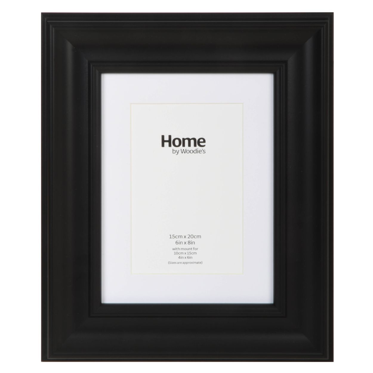 Black Scooped Wide Frame 6 x 8