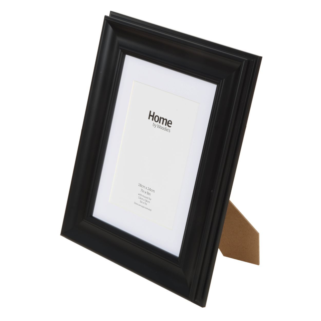 Black Scooped Wide Frame 7 x 9