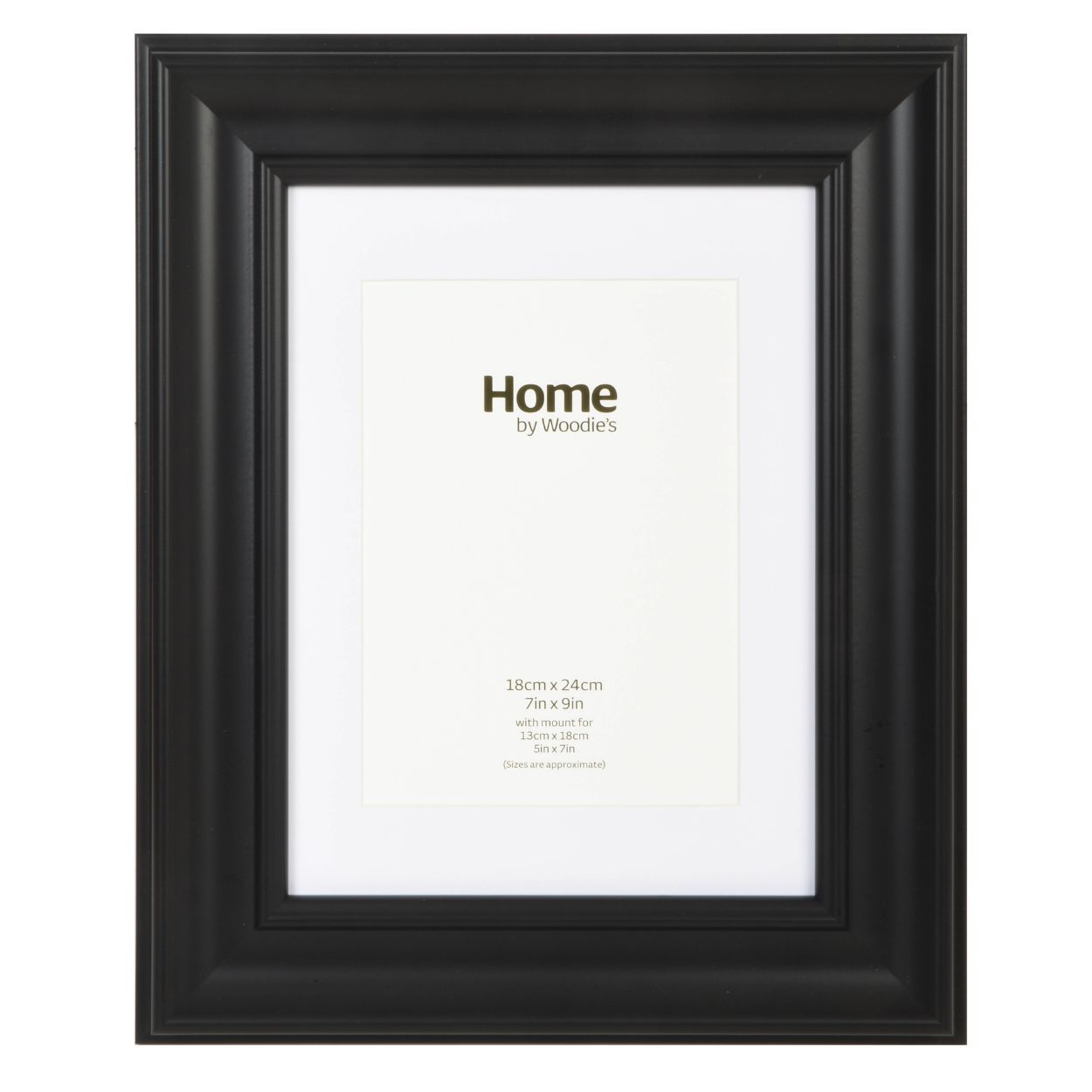 Black Scooped Wide Frame 7 x 9