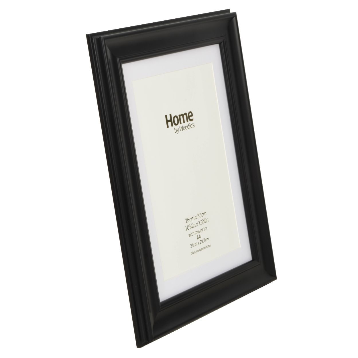 Black Scooped Wide Frame A4