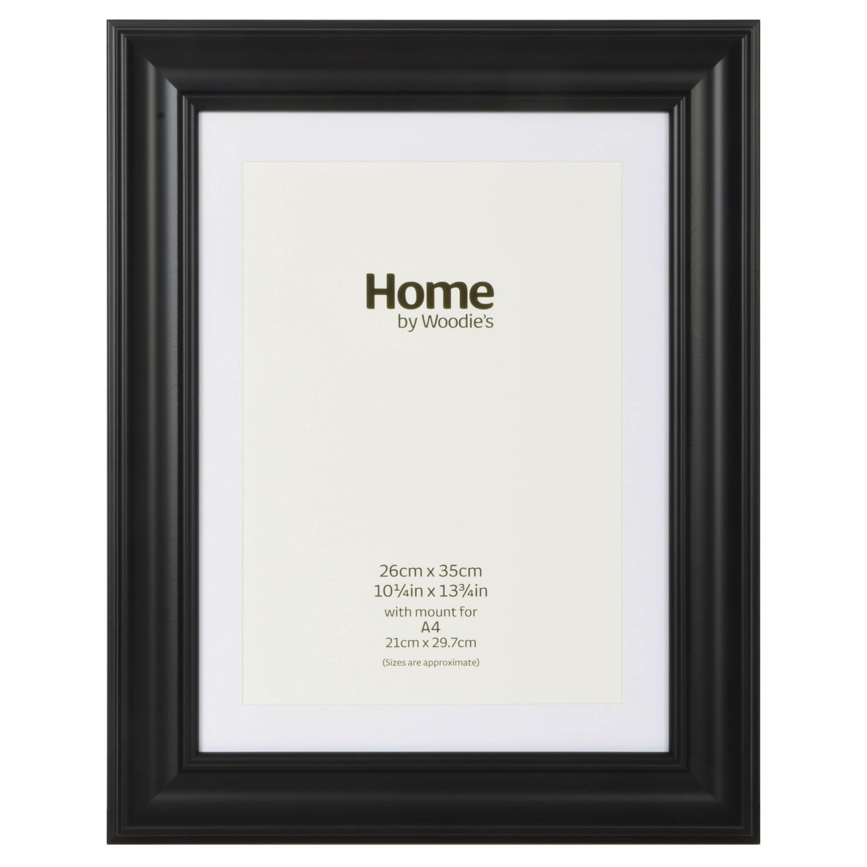 Black Scooped Wide Frame A4