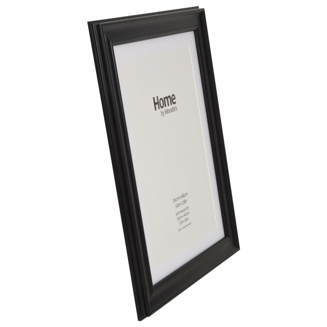 Black Scooped Wide Frame 12 x 14