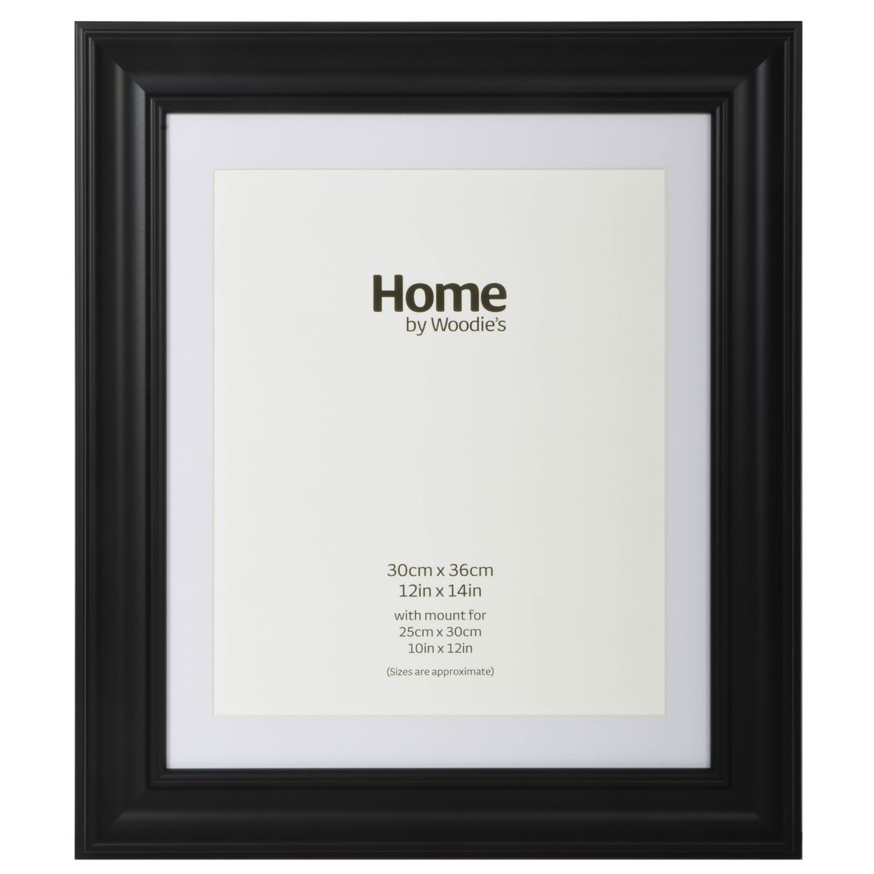 Black Scooped Wide Frame 12 x 14