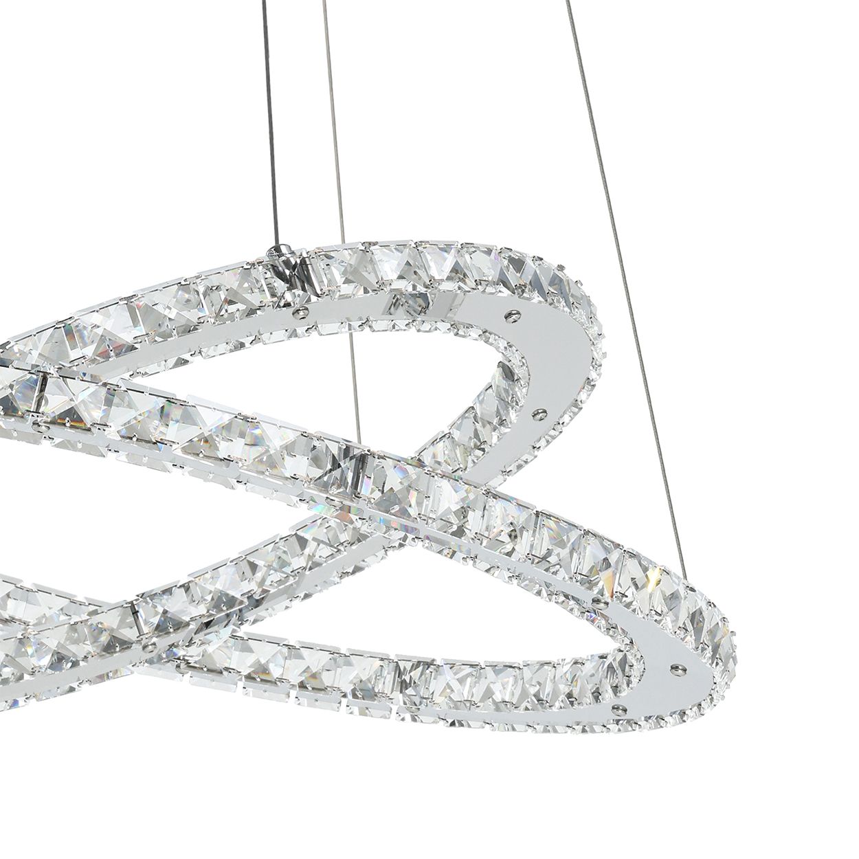 EGLO Varrazo Clear Glass Pendant Light Chrome