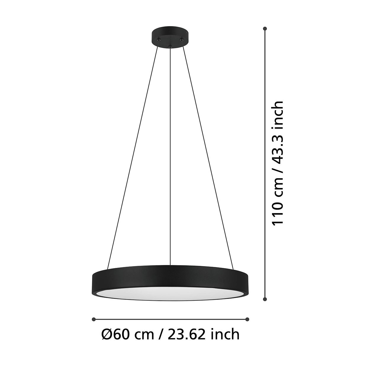 EGLO Marghera-Z Black Modern Smart LED Pendant