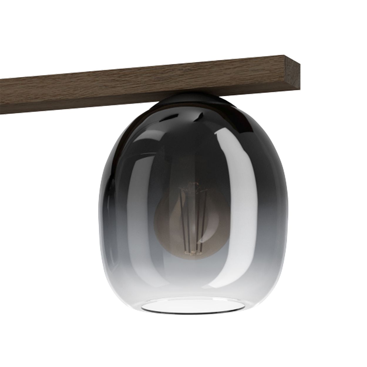 EGLO Filago Smoked Black Glass 4 Light Pendant