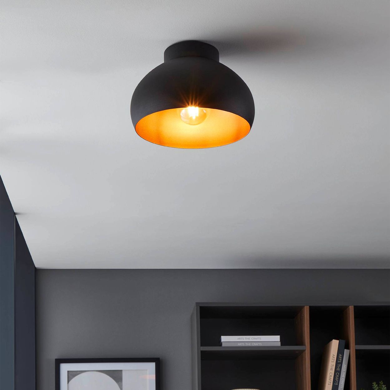 EGLO Mogano 2 Black/Copper Ceiling Light
